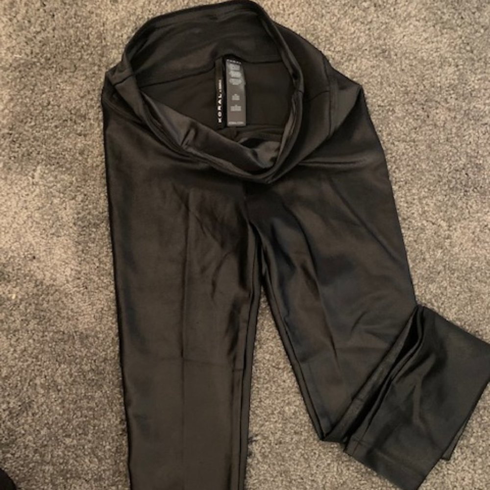 Koral Black Shimmer leggings- size XS